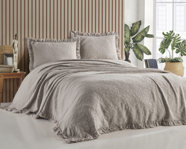 Турецкое муслиновое покрывало Saheser 240х260 с наволочками 50х70 Ilda Vizon