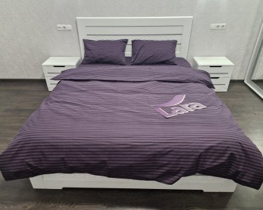 Постільна білизна LARA бязь-страйп Violet d11353s сімейна