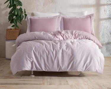 Постельное белье Turkiz Ranforce Prima 200х220 см Santiago Violet
