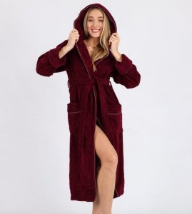 Халат велюровый Nusa NS 6890 Bordo женский размер L/XL