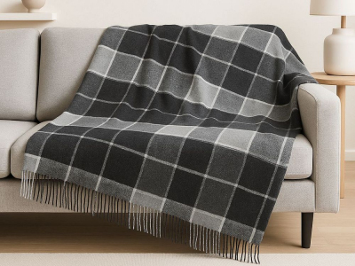 Плед Vladi Palermo Sofa бело-серо-антрацитовый 170х210