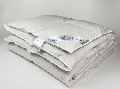 Ковдра полегшена Iglen Climate-comfort пух сірий двоспальна 172х205