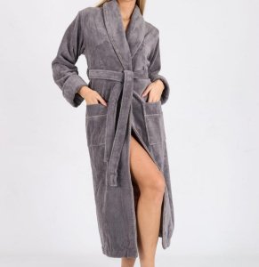 Халат велюровый Nusa NS 6895 Grey женский размер XXL