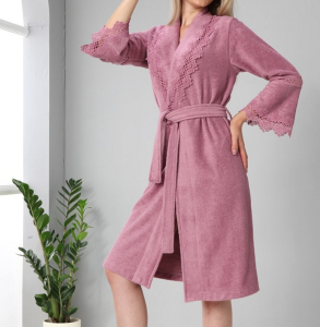 Халат махровий Nusa жiночий NS 4085 Gulkurusu розмір XXL