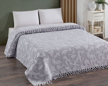 Жаккардовое махровое покрывало Zeron Turkey Havlu Pike Exlusive 220х240 V5