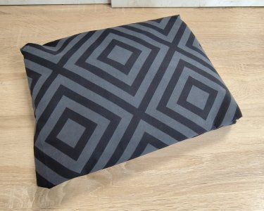 Простирадло на резинці LARA бязь Ромб dp11296 Black 160х200х25