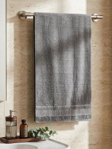Турецкое бамбуковое махровое полотенце Zeron 70х140 Bamboo Grey