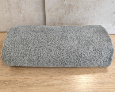 Полотенце турецкое махровое однотонное Zeron 70х140 Light Gray плотность 500 г/м2