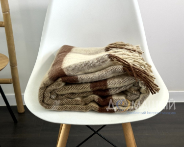 Плед напіввовняний Ярослав 17 бежевий 170х200