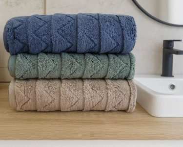 Набір турецьких махрових рушників Cestepe MicroCotton Premium 3 штуки 50x90 Ucgen 1 щільність 600 г/м2