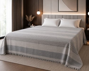 Простынь махровая Parisa Home Pike 150х200 плотность 400 г/м2 серая