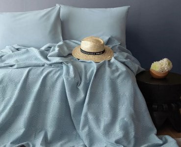 Постільна білизна з покривалом Issimo Ranforse 220х240 Summerpunch Blue