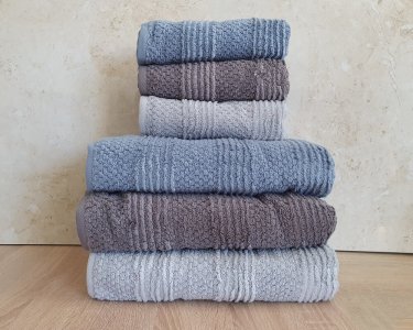 Набор турецких махровых полотенец Cestepe MicroCotton Premium 3 штуки 50x90 + 3 штуки 70х140 Nesha плотность 600 г/м2