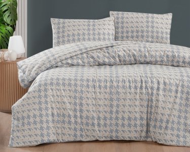 Турецкое постельное белье First Choice фланель Sadora Beige евро