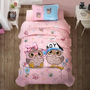 Покривало стьобане Clasy 180х240 Puhu з наволочкою 50х70