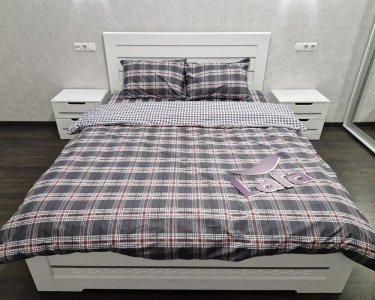 Постельное белье LARA ранфорс d12075e160 с простынью на резинке 160х200х25 евро 200х220 см