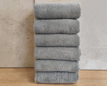 Полотенце махровое однотонное Turkey 50х90 Light Gray плотность 500 г/м2 петля 16/1 ОПТ от 10 шт