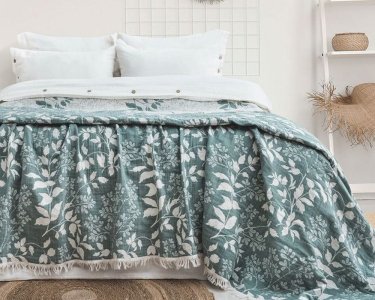 Турецьке муслінове покривало Saheser Amore 240х260 Yesil