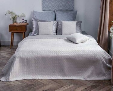 Покрывало двустороннее стеганое Руно 180х220 велюр Ice