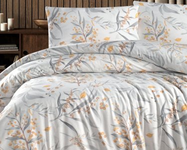 Турецька постільна білизна First Choice Homesko Ranforse Tegan Anthracite євро з простирадлом на резинці 160х200х30см