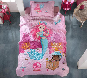 Покривало стьобане Clasy 180х240 Delfin з наволочкою 50х70