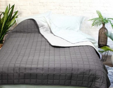 Покрывало стеганое двухстороннее Вилюта Дуэт Графит 140х210