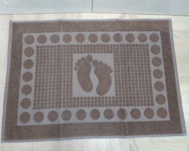 Турецкое полотенце для ног Zeron 50х70 Brown плотность 750 г/м2