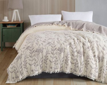 Турецьке муслінове покривало Zeron JACQUARD exclusive 230х250 Nora Vizon