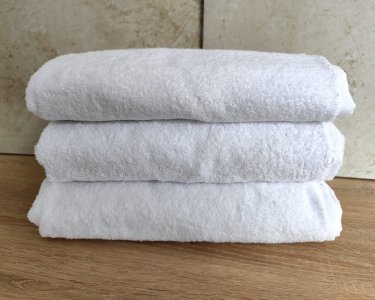 Полотенце отельное махровое однотонное Turkey 70х140 белое плотность 450 г/м2 ОПТ