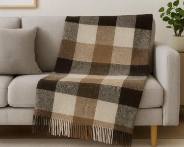 Плед Vladi Palermo Pictor бежево-песочно-коричневый 140х200