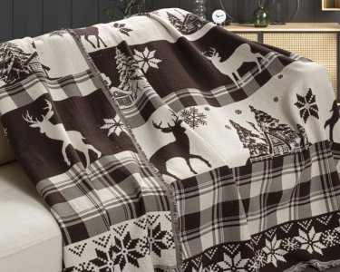 Турецкий плед-покрывало First Choice 240×220 см Ruma Deer Polama