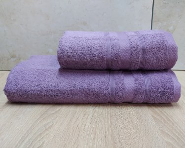 Набор турецких махровых полотенец Ada Turkey 50х90+70х140 Violet