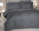 Турецька постільна білизна La Romano Premium Satin Rodel Steel Grey євро