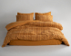 Турецкое постельное белье из вареного хлопка Limasso Stonewashed Ranforse 200 х 220 см Coastal Trio Mustard