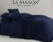 Турецкое постельное белье из вареного хлопка La Maison Stonewashed Ranforse 200 х 220 см Weens Deep Indigo