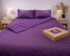 Постельное белье LARA сатин-страйп LUX violet d13226е180 с простынью на резинке 180х200х25 евро