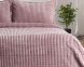 Турецьке велюрове покривало Merinos 220 x 240 см Modern Line Pudra з наволочками 50х70