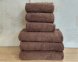 Набор турецких махровых однотонных полотенец Zeron 3 штуки 50х90 + 3 штуки 70х140 Brown плотность 500 г/м2