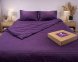 Постільна білизна LARA сатин-страйп LUX dark violet d13210е160 з простирадлом на резинці 160х200х25 євро