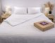 Постельное белье LARA сатин-страйп LUX light gray d13177е160 с простынью на резинке 160х200х25 евро