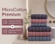 Набор турецких махровых полотенец Cestepe MicroCotton Premium 3 штуки 50x90 + 3 штуки 70х140 Ucgen 2 плотность 600 г/м2