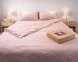 Постельное белье LARA сатин-страйп LUX pudra d13252е160 с простынью на резинке 160х200х25 евро