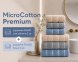 Набор турецких махровых полотенец Cestepe MicroCotton Premium 3 штуки 50x90 + 3 штуки 70х140 Multi 2 плотность 600 г/м2