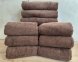 Набор турецких махровых однотонных полотенец Zeron 6 штук 50х90 + 6 штук 70х140 Brown плотность 500 г/м2