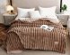 Плед-покрывало Koloco Королевский шарпей полоска 6 см 200х230 шоколад евро