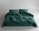 Турецкое постельное белье из вареного хлопка Limasso Stonewashed Ranforse семейное Dark Green