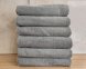 Набор турецких махровых однотонных полотенец Zeron 6 штук 70х140 Light Gray плотность 500 г/м2