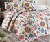 Покривало стьобане Eponj Home AfrikaHimba Bej-Sari 160х220 з наволочкою 50х70