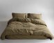 Турецкое постельное белье из вареного хлопка Limasso Stonewashed Ranforse семейное Olive
