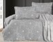 Турецкое муслиновое покрывало First Choice Blooming 240х260 с наволочками 50х70 Montela Grey